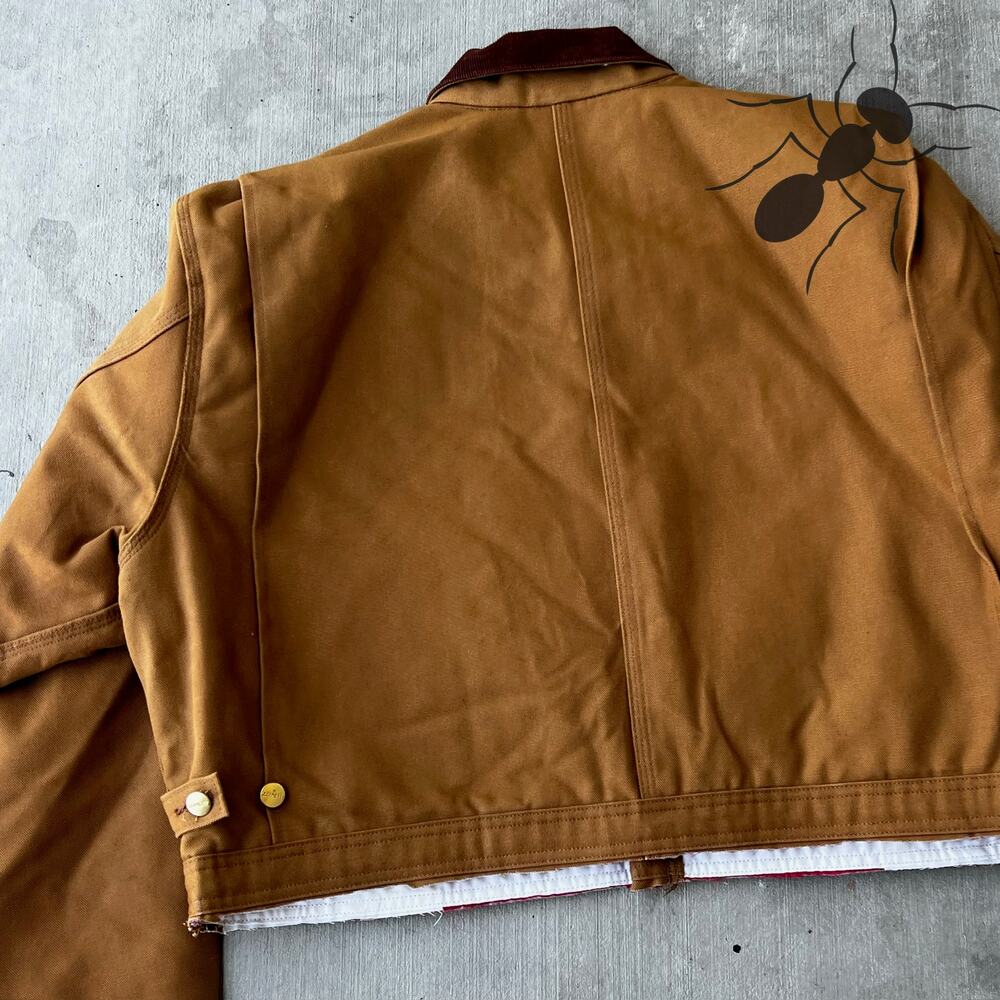 Carhartt cropped detroit style brown work wear jacket - Picture 7 of 10